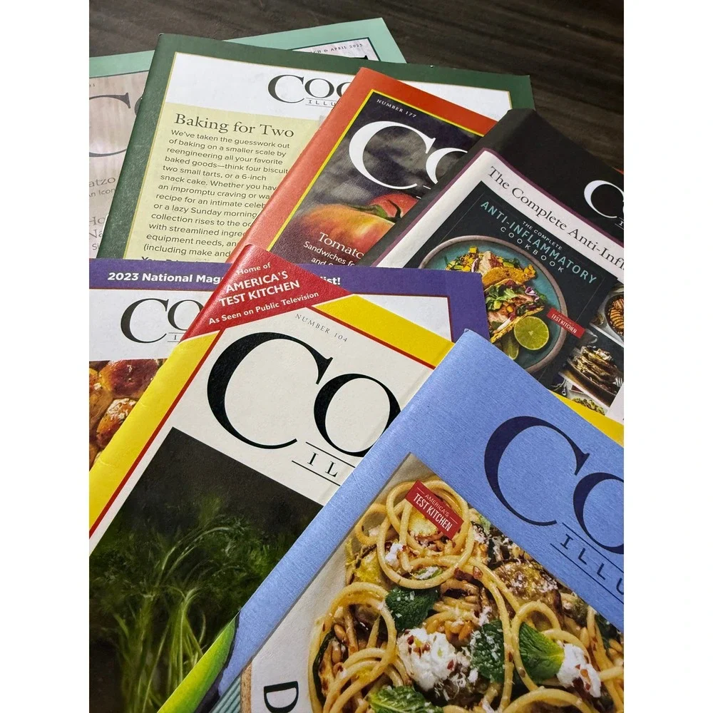 Cooks Illustrated Magazine Lot Americas Test Kitchen Baking Dinner Tonight 7 pc